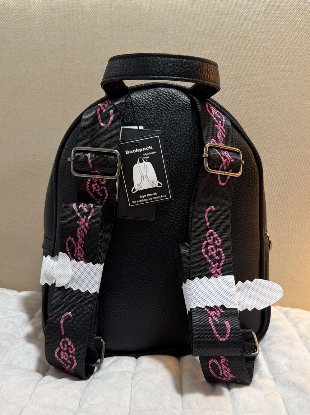 New with Tags*Ed Hardy* Mini Backpack with Rhinestones and Heart Charm - Picture 9 of 11